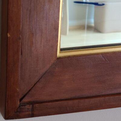 G67:  Antique John Wanamaker Wood Framed Mirror.