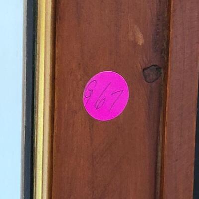 G67:  Antique John Wanamaker Wood Framed Mirror.