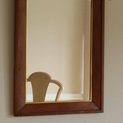 G67:  Antique John Wanamaker Wood Framed Mirror.