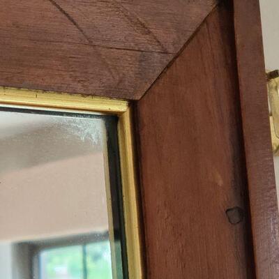 G67:  Antique John Wanamaker Wood Framed Mirror.