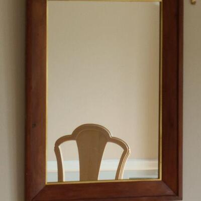 G67:  Antique John Wanamaker Wood Framed Mirror.