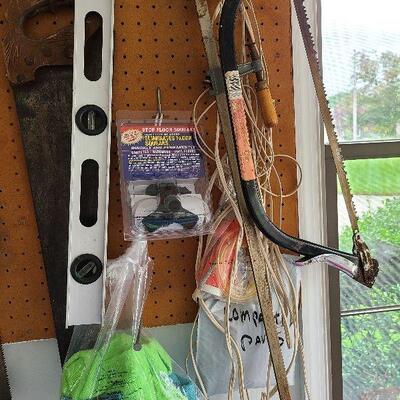 G81:  Various Handsaws, Axe etc.