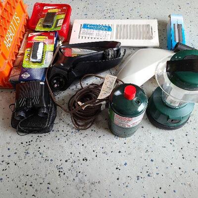 G86: Misc Lot with Nikon Binoculars, Battery Operated Lantern and more