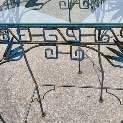 G88:  Glass Stacking Tables with Bamboo Design