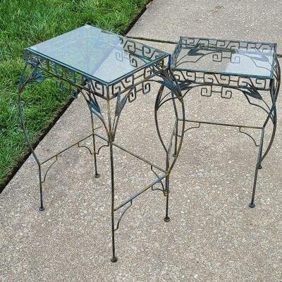 G88:  Glass Stacking Tables with Bamboo Design