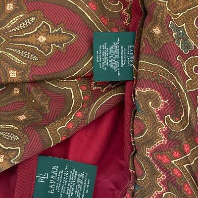 G99:  Burgundy Ralph Lauren King Size Comforter Set