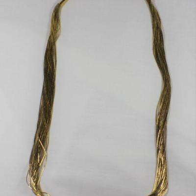 LOT#A9: Gold Washed Liquid Silver (Sterling) Necklace