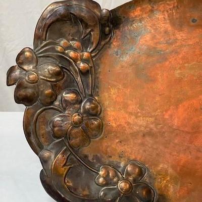 LOT#V11: Art Nouveau Period Copper Tray