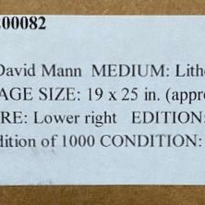 LOT#A13: NOS David Mann Pencil Signed Lithograph