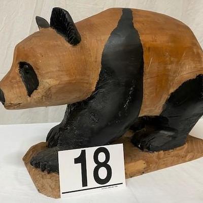 LOT#G18: J.H. Sears Hand Carved Panda