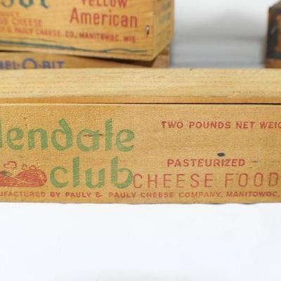 LOT#T23: Glendale Club,Mel-O-Bit,Kraft & Windsor Cheese Box Lot