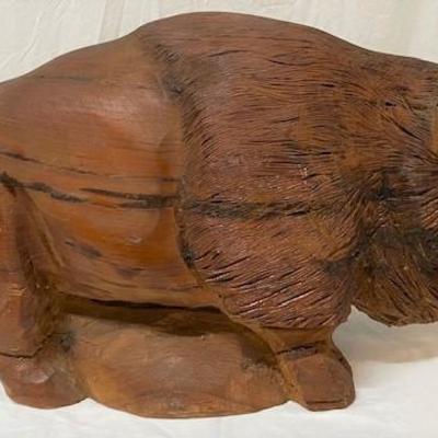 LOT#G27: J.H. Sears Hand Carved Bison