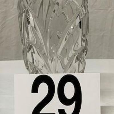 LOT#V29: Retired Waterford Palma Leaf Vase
