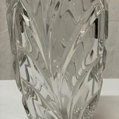 LOT#V29: Retired Waterford Palma Leaf Vase