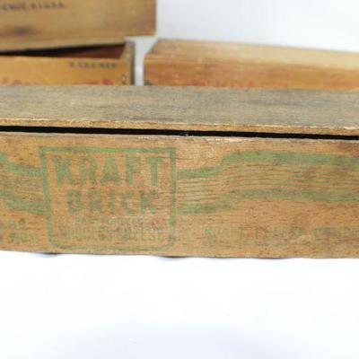 LOT#T43: Kraft Cheese Box Lot & Brown&Sharpe Micrometer Case