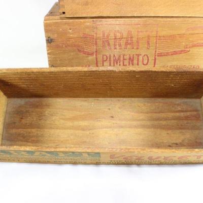 LOT#T43: Kraft Cheese Box Lot & Brown&Sharpe Micrometer Case