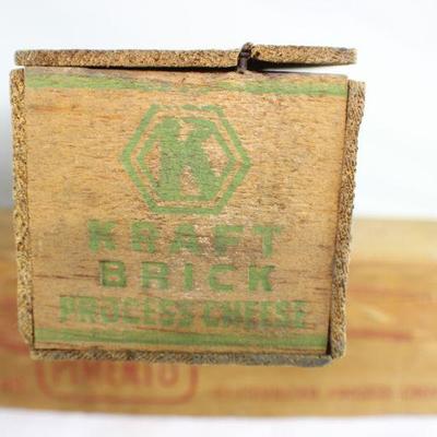 LOT#T43: Kraft Cheese Box Lot & Brown&Sharpe Micrometer Case