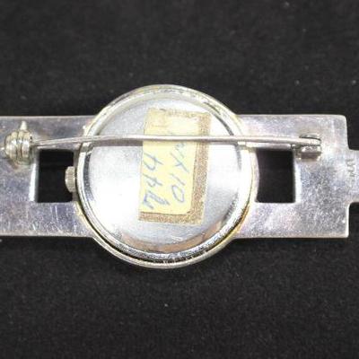 LOT#A54: Marked .925 Boma Watch Brooch 