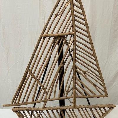 LOT#R59: Wooden Sailboat Wall Art