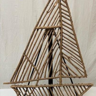 LOT#R59: Wooden Sailboat Wall Art