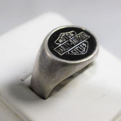 LOT#A76: Stamped .925 Harley Davidson Men's Ring