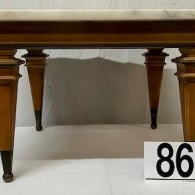 LOT#G86: Occasional Table with Marble Top