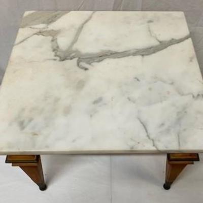 LOT#G86: Occasional Table with Marble Top