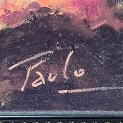 LOT#R95: Singed Paulo Sailboat Artwork