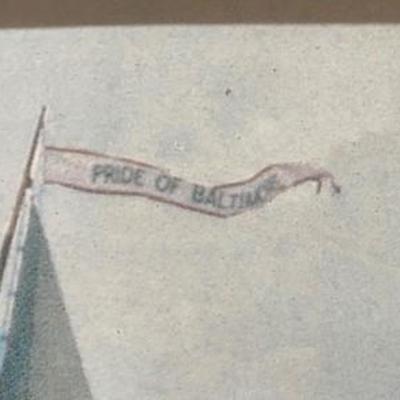 LOT#A101: Believed to be Framed Picture of Pride of Baltimore Sailing Ship