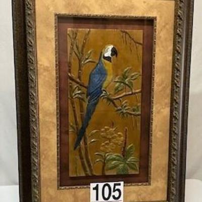 LOT#R105: Mixed Media Parrot