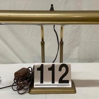 LOT#G112: #2 Brass Electrified Student Lamp
