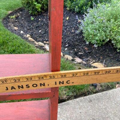 G107:  Wood Painted Burnt Orange Shelf