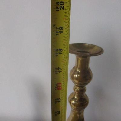 Lot 209 - Brass Candle Holders