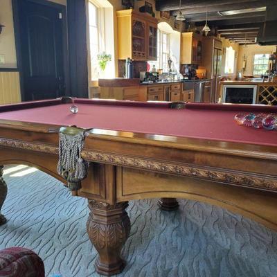 RARE Gandy 6 leg Billiard Table