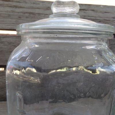 LOT 232  PLANTER'S PEANUTS GLASS CANISTER (2)