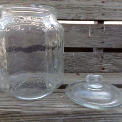 LOT 232  PLANTER'S PEANUTS GLASS CANISTER (2)