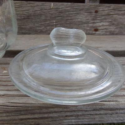 LOT 232  PLANTER'S PEANUTS GLASS CANISTER (2)