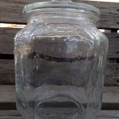 LOT 232  PLANTER'S PEANUTS GLASS CANISTER (2)