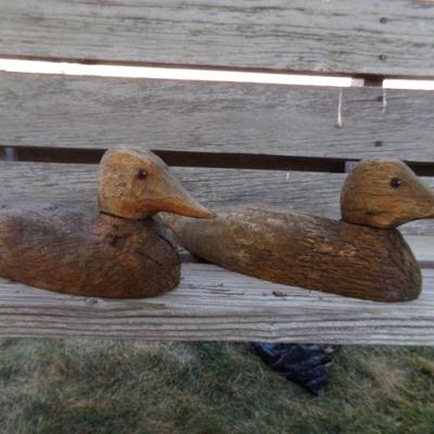 LOT 237  2 WOODEN DUCKS