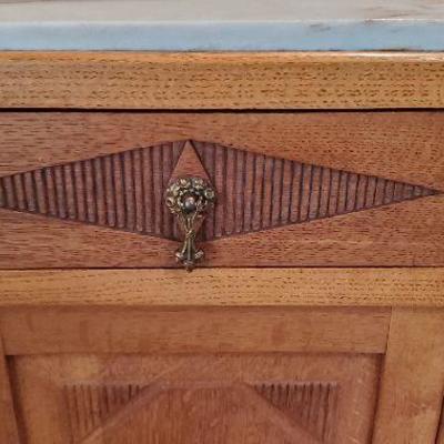 Art Deco 2 piece sideboard set -Very unique, gorgeous!