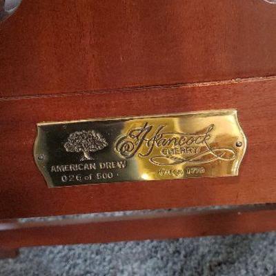 Matching set of numbered Hancock Cherry - American Drew Chairs