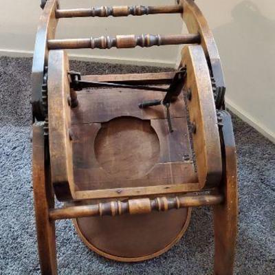 Antique Rocking Chair, High Chair, Victorian Wooden Metamorphic Chair, Antique Rocker, Baby Chair, Old Chair, Old Rocker For Babies, Rocker 