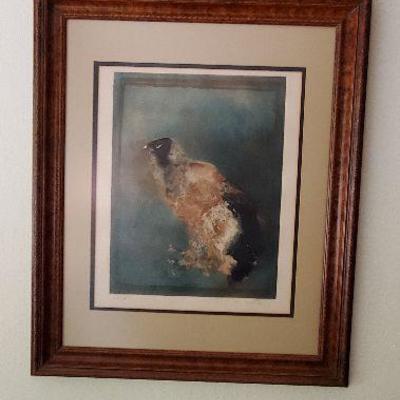 Very unique - Kaiko Moti Limited Edition - Golden Eagle Etching & Aquatint