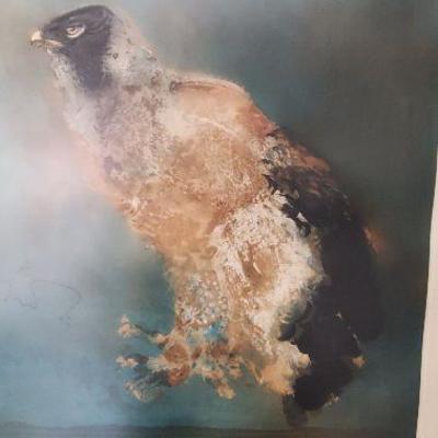 Very unique - Kaiko Moti Limited Edition - Golden Eagle Etching & Aquatint