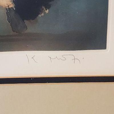 Very unique - Kaiko Moti Limited Edition - Golden Eagle Etching & Aquatint