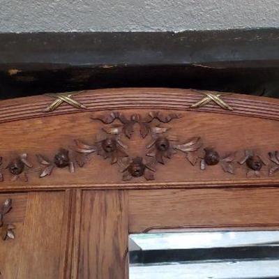 Mirrored Armoire `- Wooden Rose