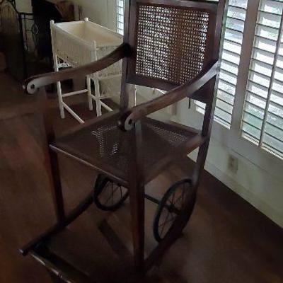 Carstairs Antique Wheelchair - manufactured by Carters (J & A) Ltd, London, England, c.1910-20.