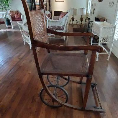Carstairs Antique Wheelchair - manufactured by Carters (J & A) Ltd, London, England, c.1910-20.