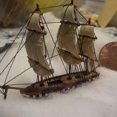 "USS Constitution Mini Fleet Model." Hand made 1983.