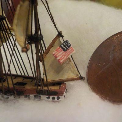 "USS Constitution Mini Fleet Model." Hand made 1983.